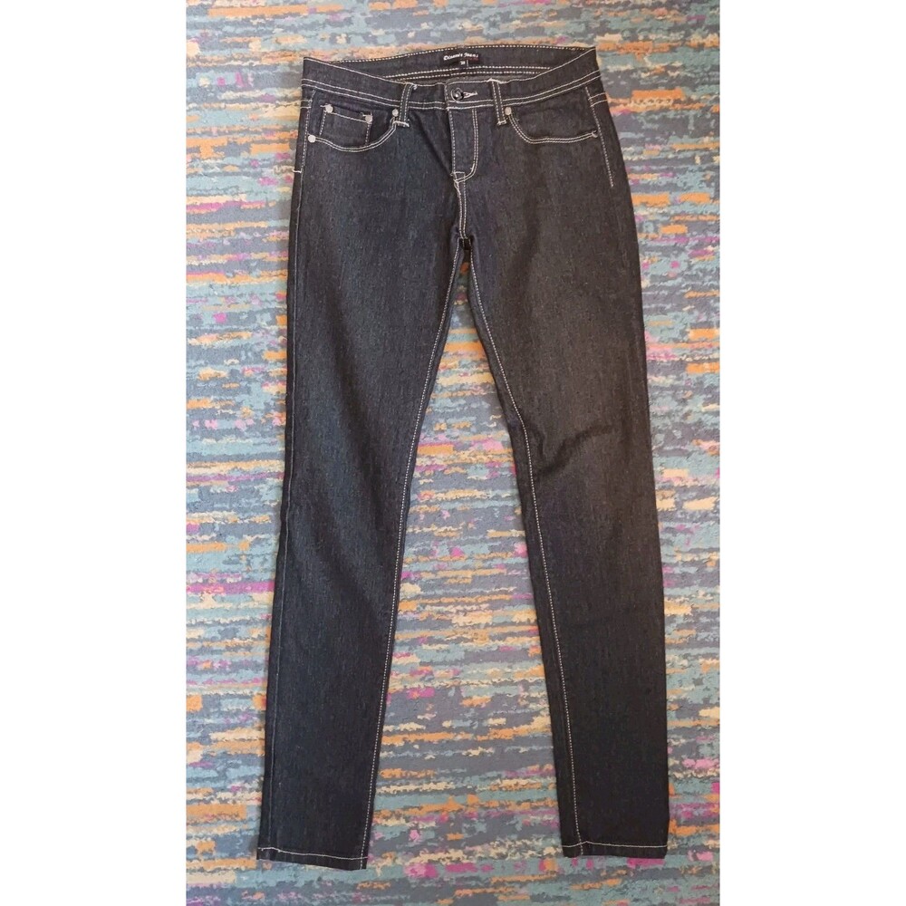Dinamit Jeans Womens Skinny Fit Low Rise Juniors Size 7/8 Black